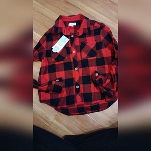 Toddler Boys Long Sleeve Button-Down Flannel Shirt